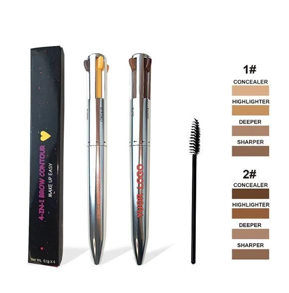 4 Colors Eyebrow Pen 4IN1 Eyebrow Pencil look better