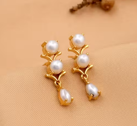 Pearl Single Line Necklace Set